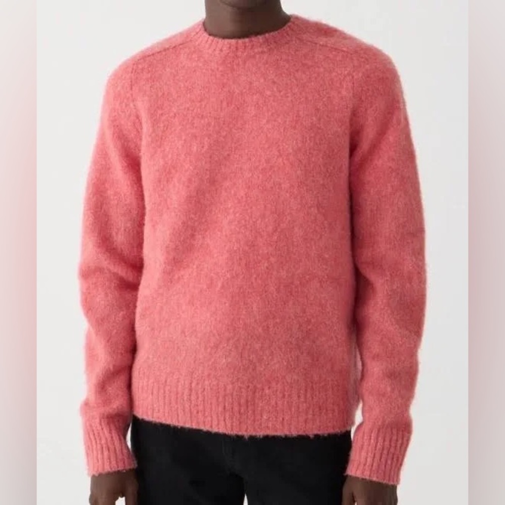 J. Crew -‎ Merino / Alpaca Coral Crew Neck Sweater